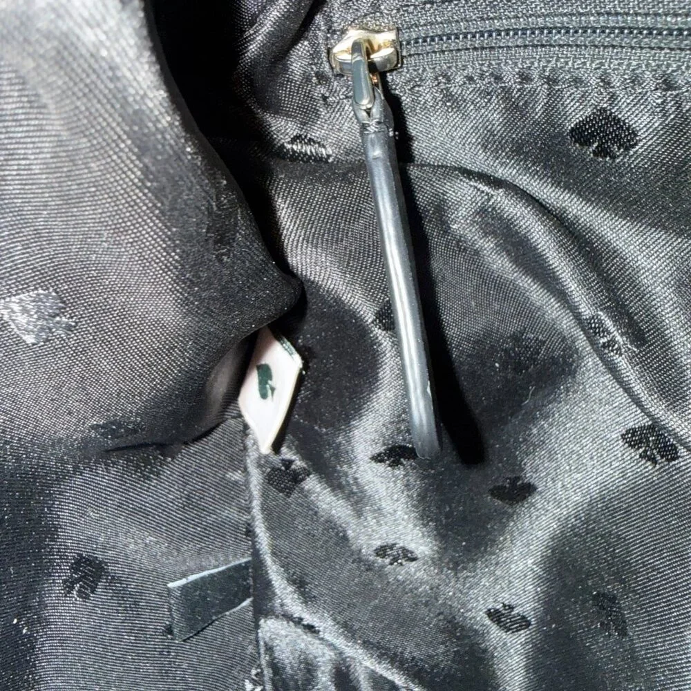 kate spade Black Leather Backpack with Gold Hardware